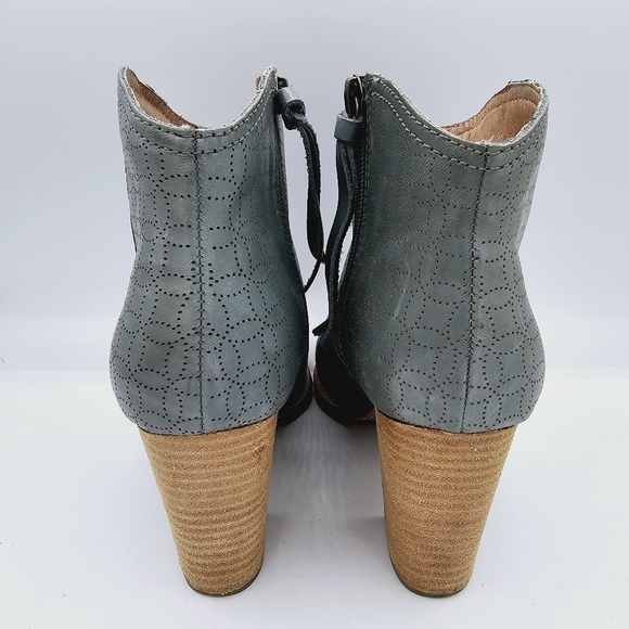 Fossil Leather Ankle Boots Blue-ish Teal - Picture 10 of 15